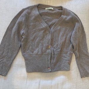 Velvet cropped cardigan